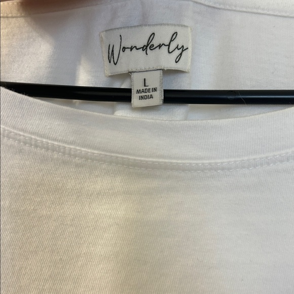 Wonderly Crisp White Peplum Top - Picture 2 of 3